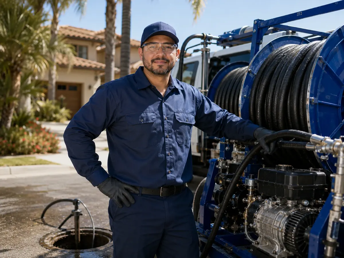 Hydro jet sewer cleaning in Banning