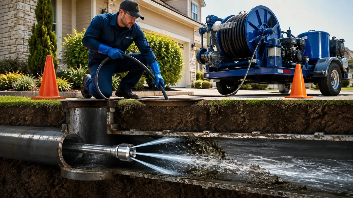 Main Sewer Line Hydro Jet Cleaning in Banning