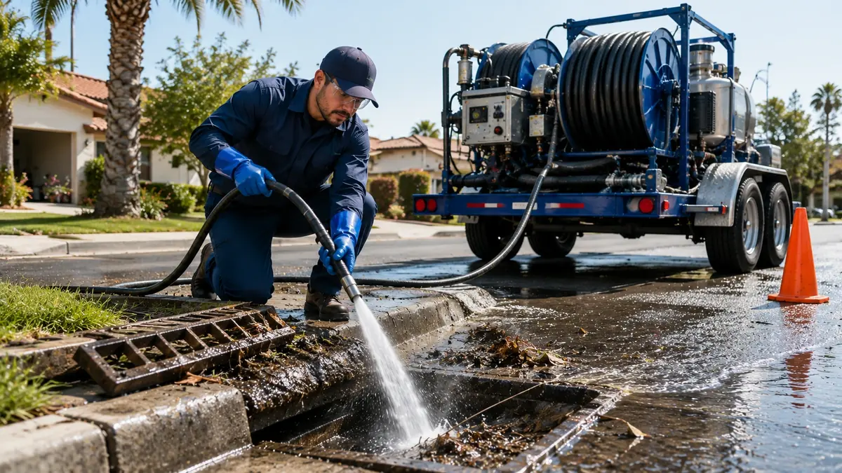 Storm Drain Hydro Jet Cleaning in Banning